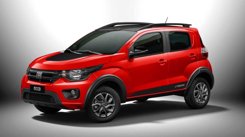 Fiat Mobi 2021 trekking vermelho