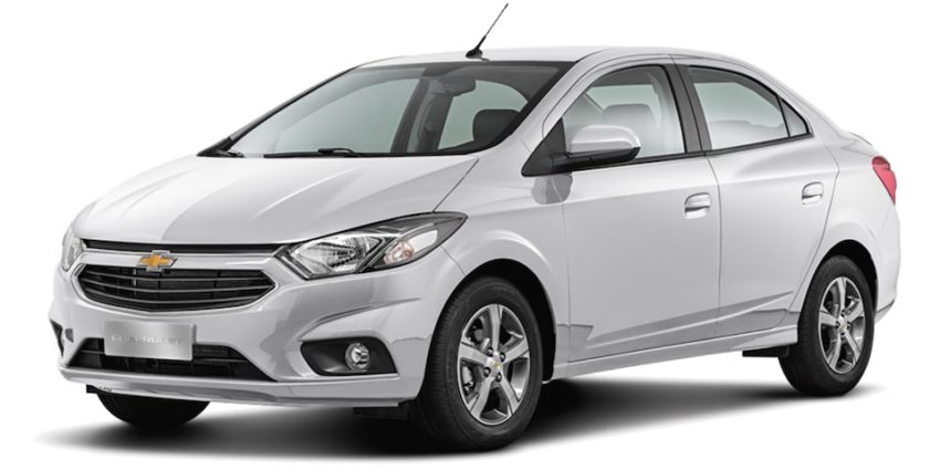 Chevrolet Prisma 2019 branco visto desde a dianteira