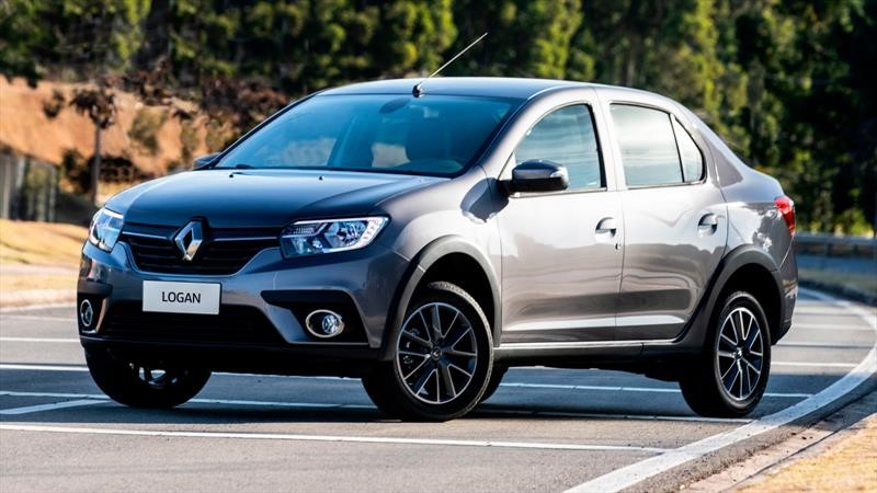 Renault Logan 2020 cinza visto de lado